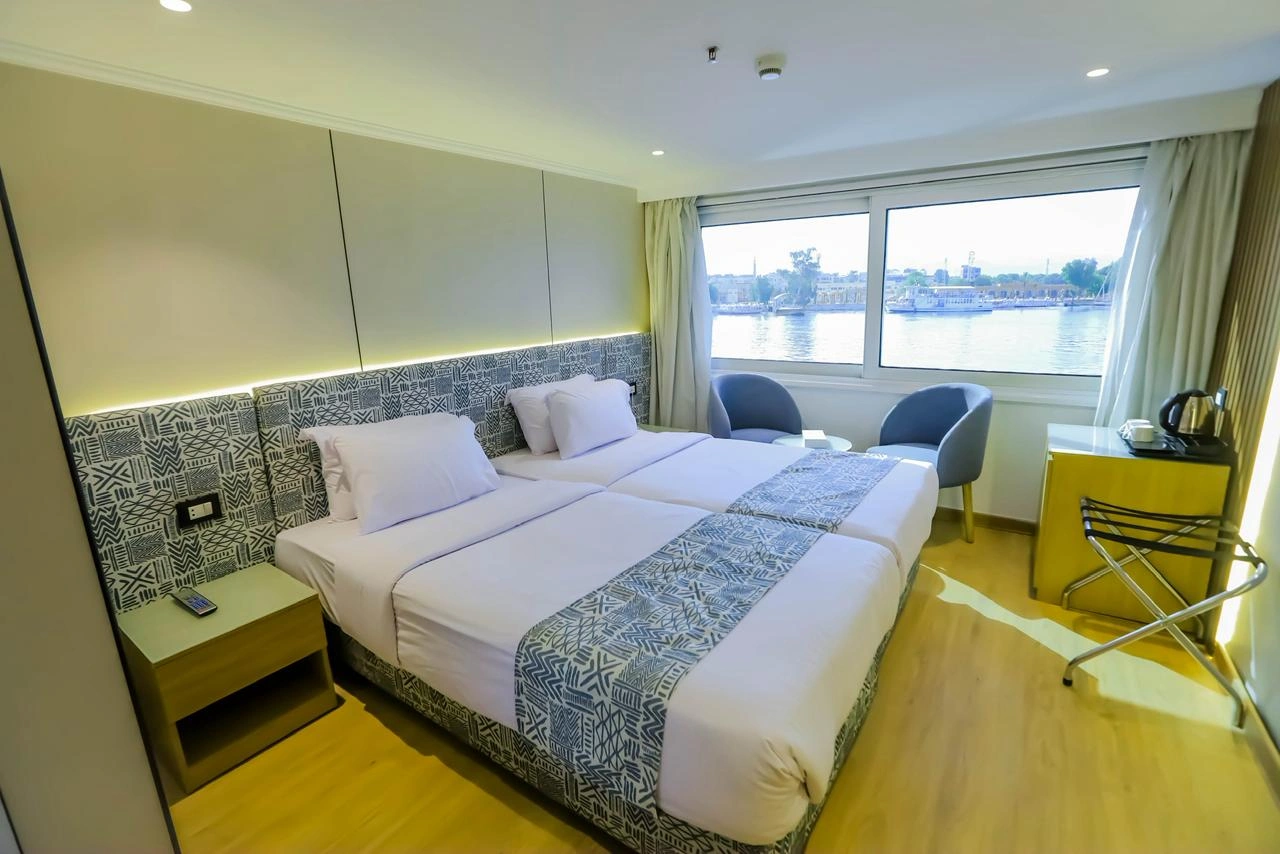 Cabin aboard the MS Nile Palace Cruise Nile cruise
